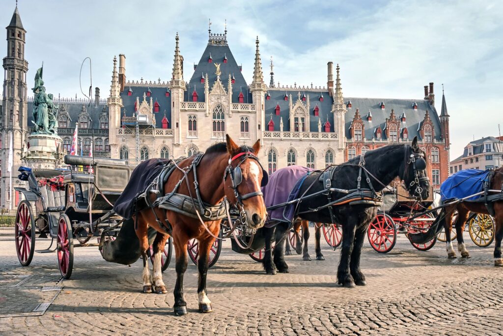 Main Square with horse carriage
